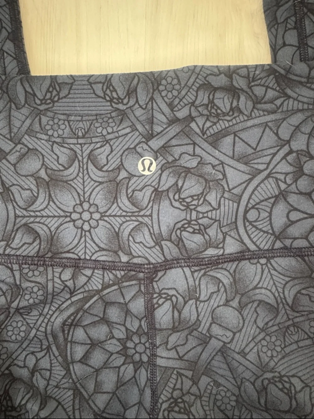 Lululemon Wunder Under Pant * Full On Luon Roll Down Prisma Inkwell Black Sz 2